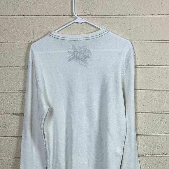 Quicksilver Y2K White Graphic Thermal size L - Picture 7 of 9